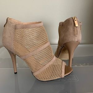 New Bakers Tan Peep Toe Bootie